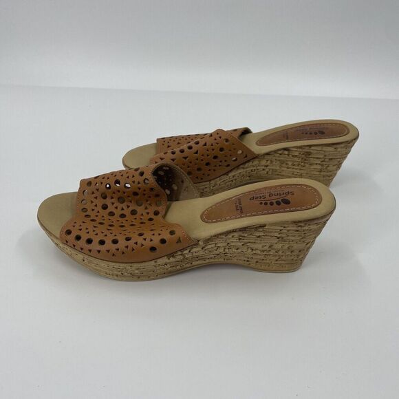 Spring Step Brown Perforated Wedges - Picture 1 of 10